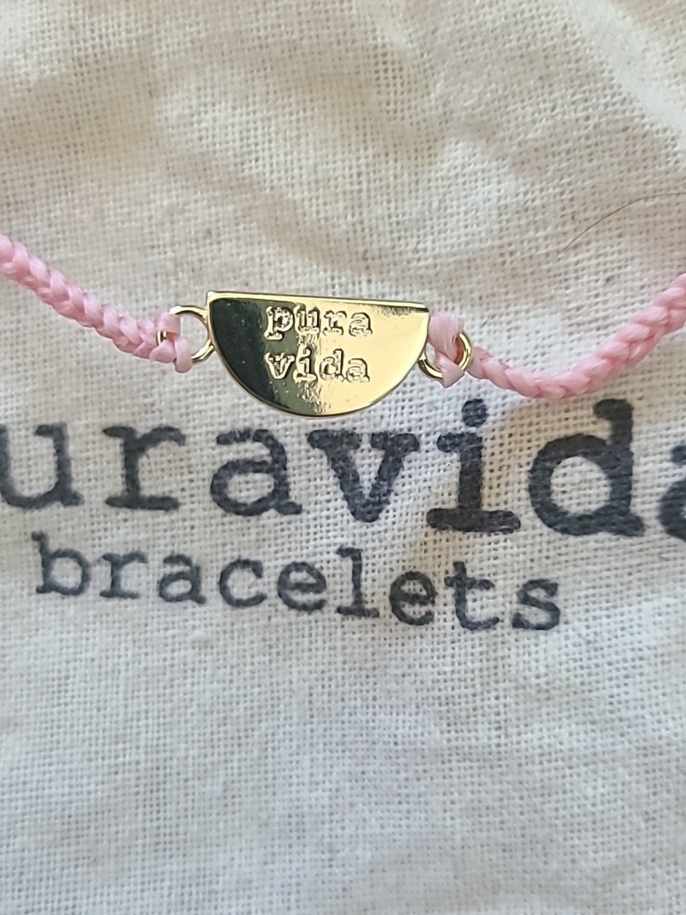 Pura Vida Pink Braided  Bracelet with Watermelon Charm - Picture 3 of 4